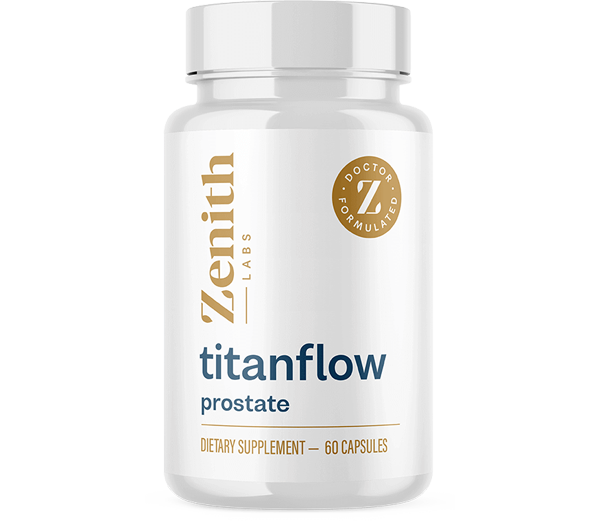 TitanFlow by Zenith Labs prostate support supplement bottle (60 capsules)